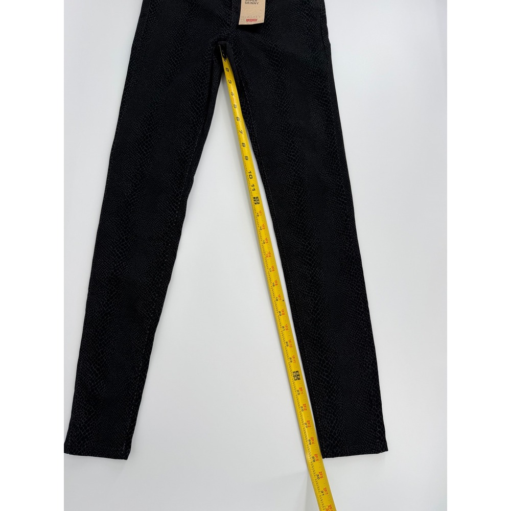 Levi's 720 High-Rise Super Skinny Jeans Womens 24 Black NWT Snakeskin Print - Picture 11 of 13